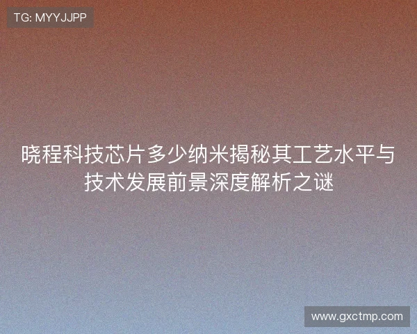 晓程科技芯片多少纳米揭秘其工艺水平与技术发展前景深度解析之谜