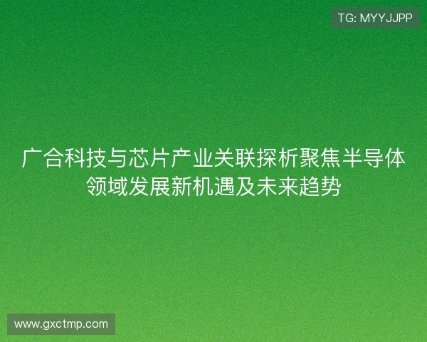 广合科技与芯片产业关联探析聚焦半导体领域发展新机遇及未来趋势